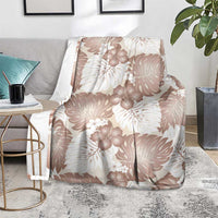 Mocha Mousse Aloha Hawaii Blanket Monstera Hibiscus Plumeria Seamless Vibes LT14 - Polynesian Pride
