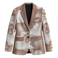 Mocha Mousse Aloha Hawaii Blazer Monstera Hibiscus Plumeria Seamless Vibes LT14 Unisex Mocha Mousse - Polynesian Pride