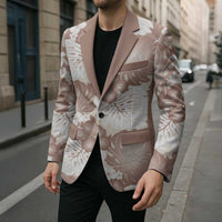 Mocha Mousse Aloha Hawaii Blazer Monstera Hibiscus Plumeria Seamless Vibes LT14 - Polynesian Pride