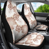 Mocha Mousse Aloha Hawaii Car Seat Cover Monstera Hibiscus Plumeria Seamless Vibes LT14 - Polynesian Pride