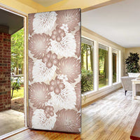 Mocha Mousse Aloha Hawaii Door Cover Monstera Hibiscus Plumeria Seamless Vibes LT14 - Polynesian Pride