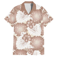 Mocha Mousse Aloha Hawaii Hawaiian Shirt Monstera Hibiscus Plumeria Seamless Vibes LT14 Mocha Mousse - Polynesian Pride