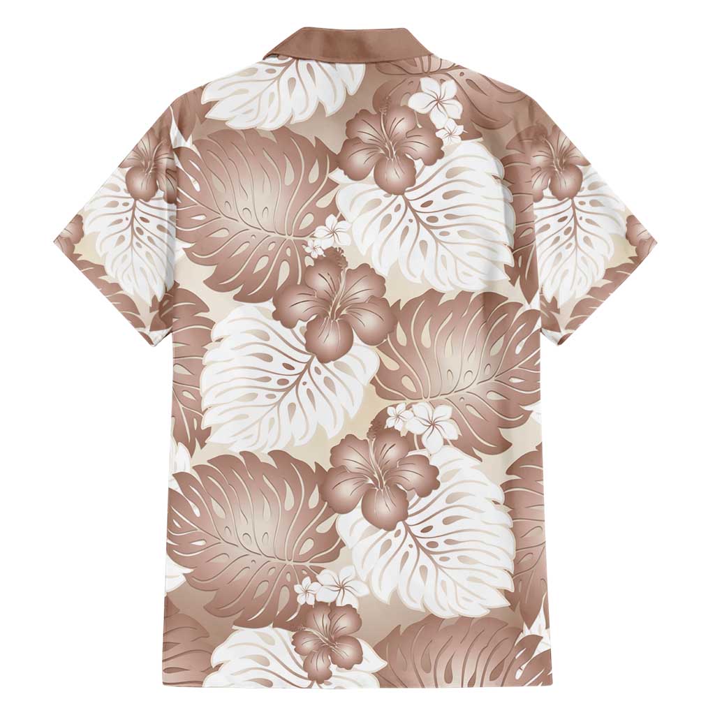 Mocha Mousse Aloha Hawaii Hawaiian Shirt Monstera Hibiscus Plumeria Seamless Vibes LT14 - Polynesian Pride