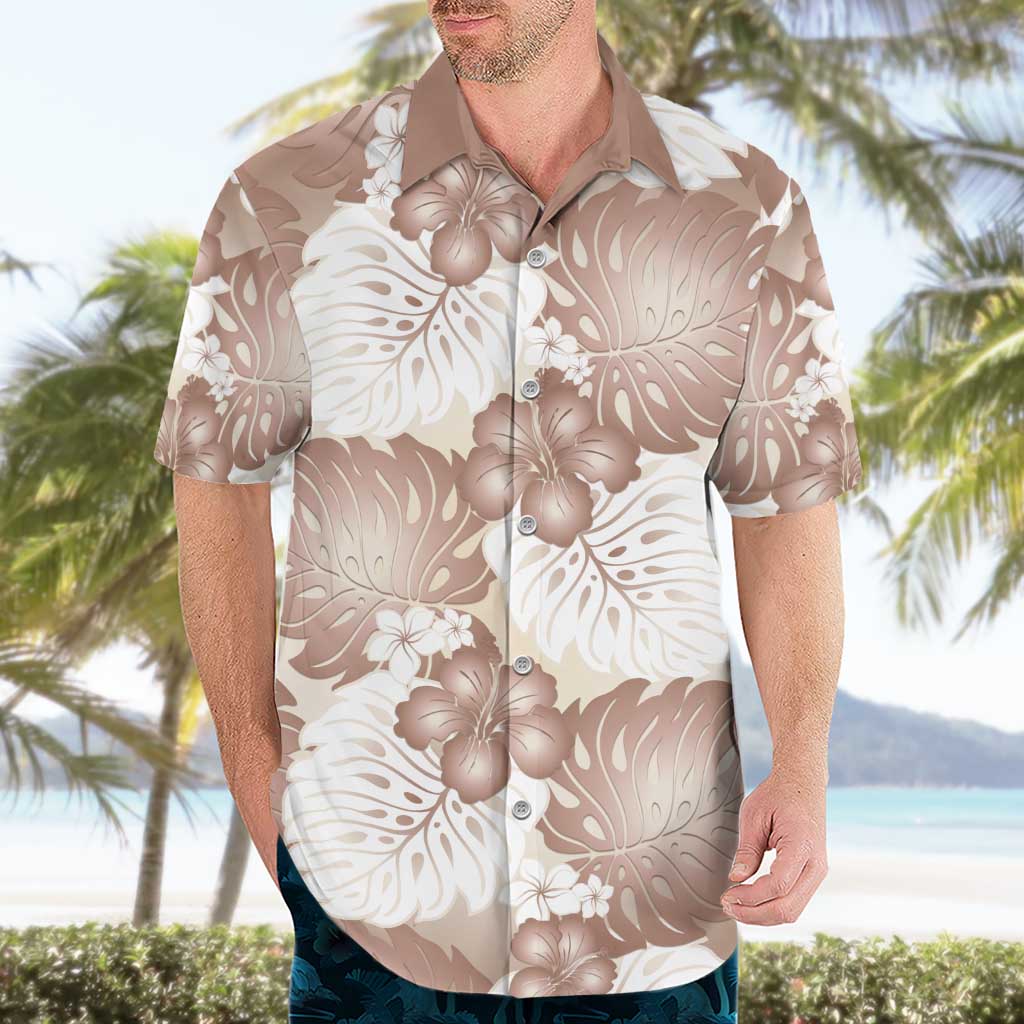 Mocha Mousse Aloha Hawaii Hawaiian Shirt Monstera Hibiscus Plumeria Seamless Vibes LT14 - Polynesian Pride