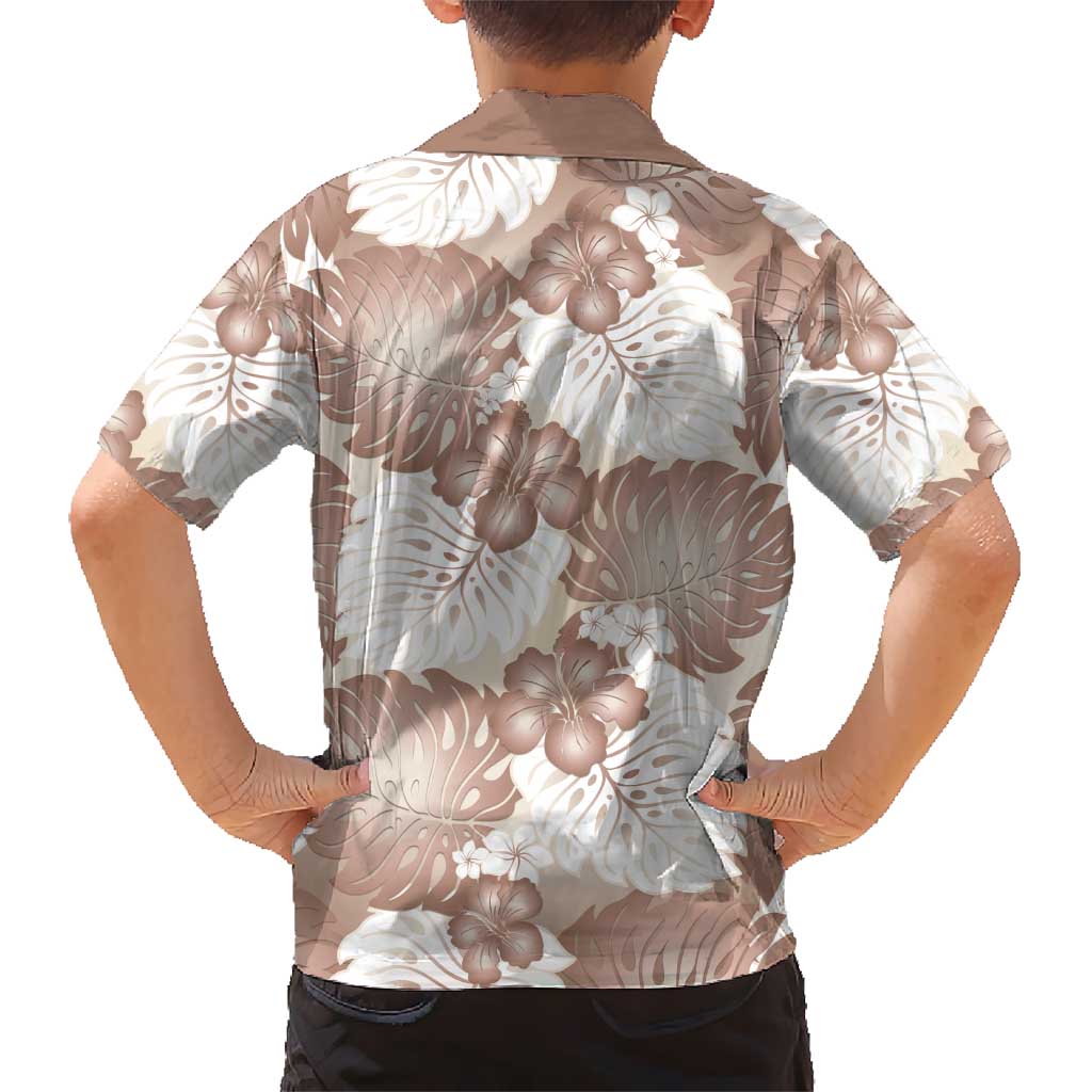 Mocha Mousse Aloha Hawaii Hawaiian Shirt Monstera Hibiscus Plumeria Seamless Vibes LT14 - Polynesian Pride