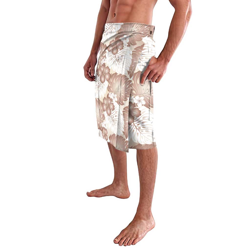Mocha Mousse Aloha Hawaii Lavalava Monstera Hibiscus Plumeria Seamless Vibes LT14 - Polynesian Pride
