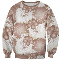 Mocha Mousse Aloha Hawaii Sweatshirt Monstera Hibiscus Plumeria Seamless Vibes LT14 Unisex Mocha Mousse - Polynesian Pride