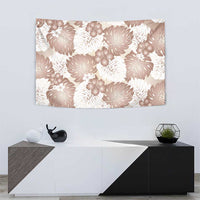 Mocha Mousse Aloha Hawaii Tapestry Monstera Hibiscus Plumeria Seamless Vibes LT14 - Polynesian Pride
