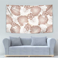 Mocha Mousse Aloha Hawaii Tapestry Monstera Hibiscus Plumeria Seamless Vibes LT14 - Polynesian Pride