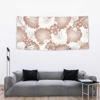 Mocha Mousse Aloha Hawaii Tapestry Monstera Hibiscus Plumeria Seamless Vibes LT14 - Polynesian Pride