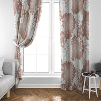 Mocha Mousse Aloha Hawaii Window Curtain Monstera Hibiscus Plumeria Seamless Vibes LT14 - Polynesian Pride