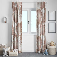 Mocha Mousse Aloha Hawaii Window Curtain Monstera Hibiscus Plumeria Seamless Vibes LT14 - Polynesian Pride