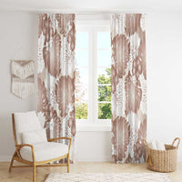 Mocha Mousse Aloha Hawaii Window Curtain Monstera Hibiscus Plumeria Seamless Vibes LT14 - Polynesian Pride