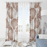 Mocha Mousse Aloha Hawaii Window Curtain Monstera Hibiscus Plumeria Seamless Vibes LT14 - Polynesian Pride
