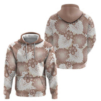 Mocha Mousse Aloha Hawaii Zip Hoodie Monstera Hibiscus Plumeria Seamless Vibes LT14 - Polynesian Pride