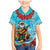 Hawaii Christmas Family Matching Mermaid Dress and Hawaiian Shirt Mele Kalikimaka Poinsettia Lei Polynesian - Blue