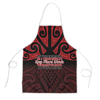Keep Maori Wards New Zealand Apron Stronger Together Aotearoa Taniko LT14 Black - Polynesian Pride