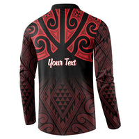 Personalised Keep Maori Wards New Zealand Button Sweatshirt Stronger Together Aotearoa Taniko LT14 - Polynesian Pride