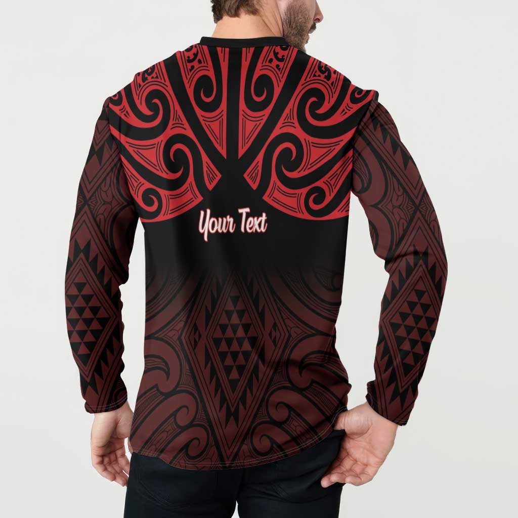Personalised Keep Maori Wards New Zealand Button Sweatshirt Stronger Together Aotearoa Taniko LT14 - Polynesian Pride
