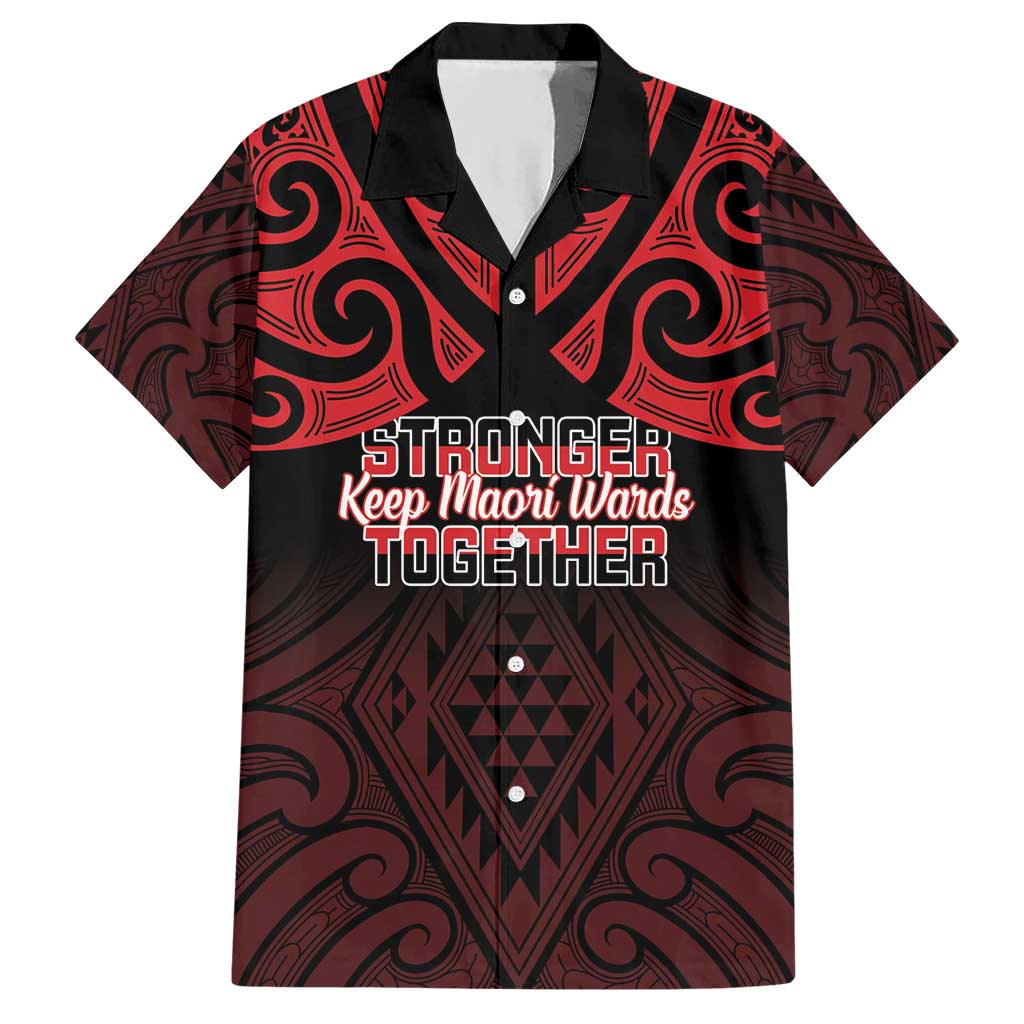 Personalised Keep Maori Wards New Zealand Hawaiian Shirt Stronger Together Aotearoa Taniko LT14 Black - Polynesian Pride