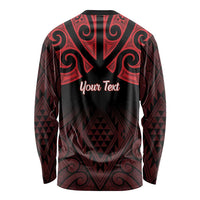 Personalised Keep Maori Wards New Zealand Long Sleeve Shirt Stronger Together Aotearoa Taniko LT14 - Polynesian Pride