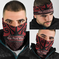 Keep Maori Wards New Zealand Neck Gaiter Stronger Together Aotearoa Taniko LT14 - Polynesian Pride