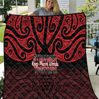 Keep Maori Wards New Zealand Quilt Stronger Together Aotearoa Taniko LT14 Black - Polynesian Pride