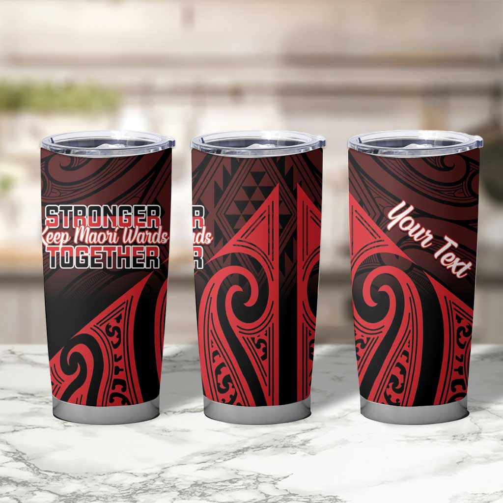 Personalised Keep Maori Wards New Zealand Tumbler Cup Stronger Together Aotearoa Taniko LT14 - Polynesian Pride