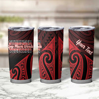 Personalised Keep Maori Wards New Zealand Tumbler Cup Stronger Together Aotearoa Taniko LT14 - Polynesian Pride