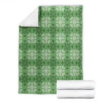 Green Hawaiian Quilt Blanket Hawaii Pineapple Monstera Palaka Motifs LT14 - Polynesian Pride