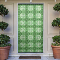 Green Hawaiian Quilt Door Cover Hawaii Pineapple Monstera Palaka Motifs LT14 Green - Polynesian Pride