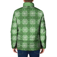 Green Hawaiian Quilt Padded Jacket Hawaii Pineapple Monstera Palaka Motifs LT14 - Polynesian Pride