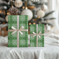 Green Hawaiian Quilt Wrapping Paper Hawaii Pineapple Monstera Palaka Motifs LT14 - Polynesian Pride