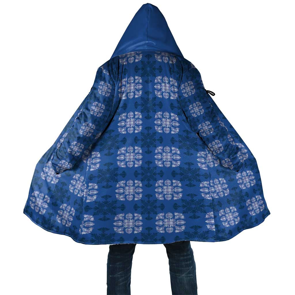 Royal Blue Hawaiian Quilt Cloak Hawaii Pineapple Monstera Palaka Motifs LT14 Unisex Royal Blue - Polynesian Pride