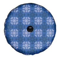 Royal Blue Hawaiian Quilt Spare Tire Cover Hawaii Pineapple Monstera Palaka Motifs LT14 - Polynesian Pride