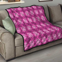 Pink Hawaiian Quilt Quilt Hawaii Pineapple Monstera Palaka Motifs LT14 - Polynesian Pride