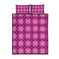 Pink Hawaiian Quilt Quilt Bed Set Hawaii Pineapple Monstera Palaka Motifs LT14 - Polynesian Pride