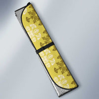 Yellow Hawaiian Quilt Auto Sun Shade Hawaii Pineapple Monstera Palaka Motifs LT14 - Polynesian Pride