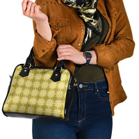 Yellow Hawaiian Quilt Shoulder Handbag Hawaii Pineapple Monstera Palaka Motifs LT14 - Polynesian Pride