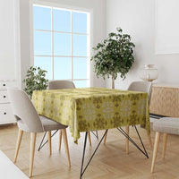Yellow Hawaiian Quilt Tablecloth Hawaii Pineapple Monstera Palaka Motifs LT14 - Polynesian Pride