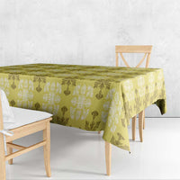 Yellow Hawaiian Quilt Tablecloth Hawaii Pineapple Monstera Palaka Motifs LT14 - Polynesian Pride