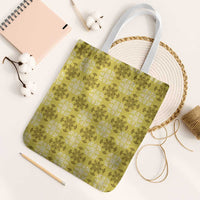 Yellow Hawaiian Quilt Tote Bag Hawaii Pineapple Monstera Palaka Motifs LT14 White Strap One Size Yellow - Polynesian Pride