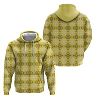 Yellow Hawaiian Quilt Zip Hoodie Hawaii Pineapple Monstera Palaka Motifs LT14 - Polynesian Pride