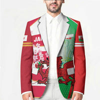 Japan and Wales Rugby Custom Blazer Brave Blossoms Welsh Dragon Together LT14 - Polynesian Pride