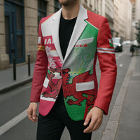 Japan and Wales Rugby Custom Blazer Brave Blossoms Welsh Dragon Together LT14 - Polynesian Pride