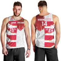 Japan and England Rugby Custom Men Tank Top Brave Blossoms Red Roses Together LT14 - Polynesian Pride
