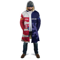 Japan and Scotland Rugby Custom Cloak Brave Blossoms Scottish Thistle Together