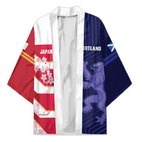 Japan and Scotland Rugby Custom Kimono Brave Blossoms Scottish Thistle Together LT14 Unisex Multicolor - Polynesian Pride