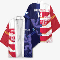 Japan and Scotland Rugby Custom Kimono Brave Blossoms Scottish Thistle Together LT14 - Polynesian Pride
