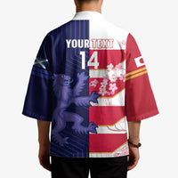 Japan and Scotland Rugby Custom Kimono Brave Blossoms Scottish Thistle Together LT14 - Polynesian Pride
